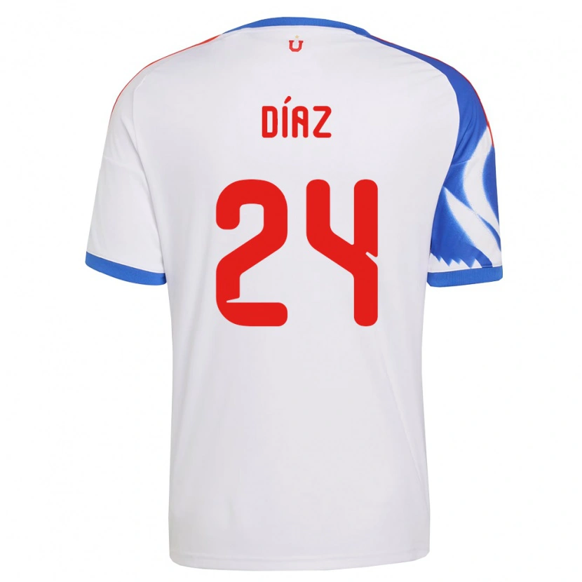 Danxen Homme Maillot Antonio Díaz #24 Blanc Bleu Marine Tenues Extérieur 2026/27 T-Shirt