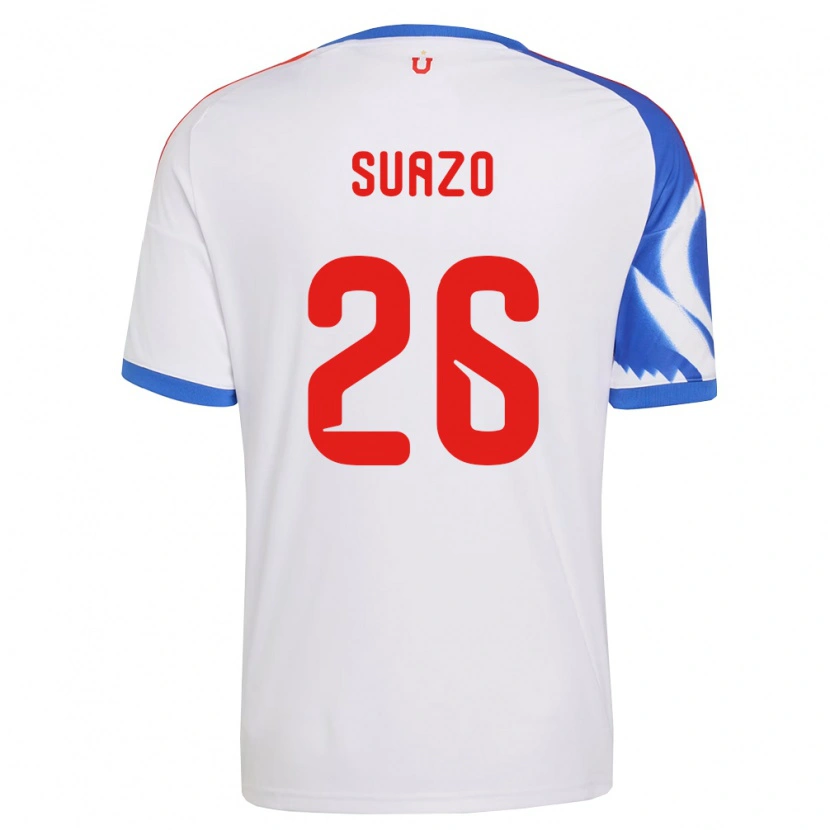 Danxen Homme Maillot Gretzel Suazo #26 Blanc Bleu Marine Tenues Extérieur 2026/27 T-Shirt