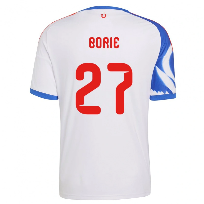 Danxen Homme Maillot Emilie Borie #27 Blanc Bleu Marine Tenues Extérieur 2026/27 T-Shirt