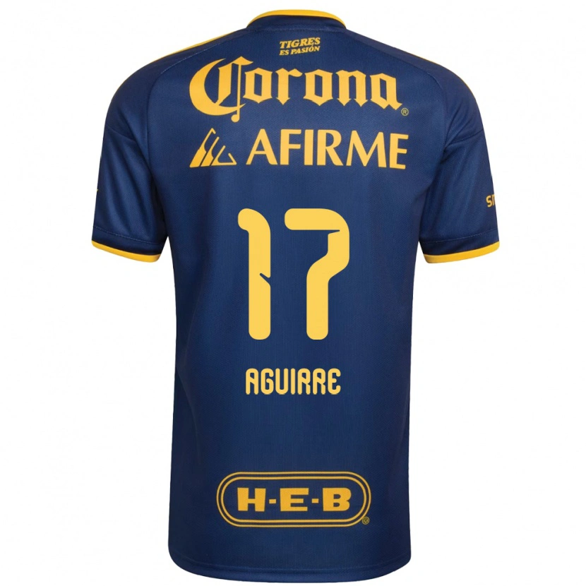 Danxen Homme Maillot Rodrigo Aguirre #17 Bleu Royal Jaune Tenues Extérieur 2026/27 T-Shirt