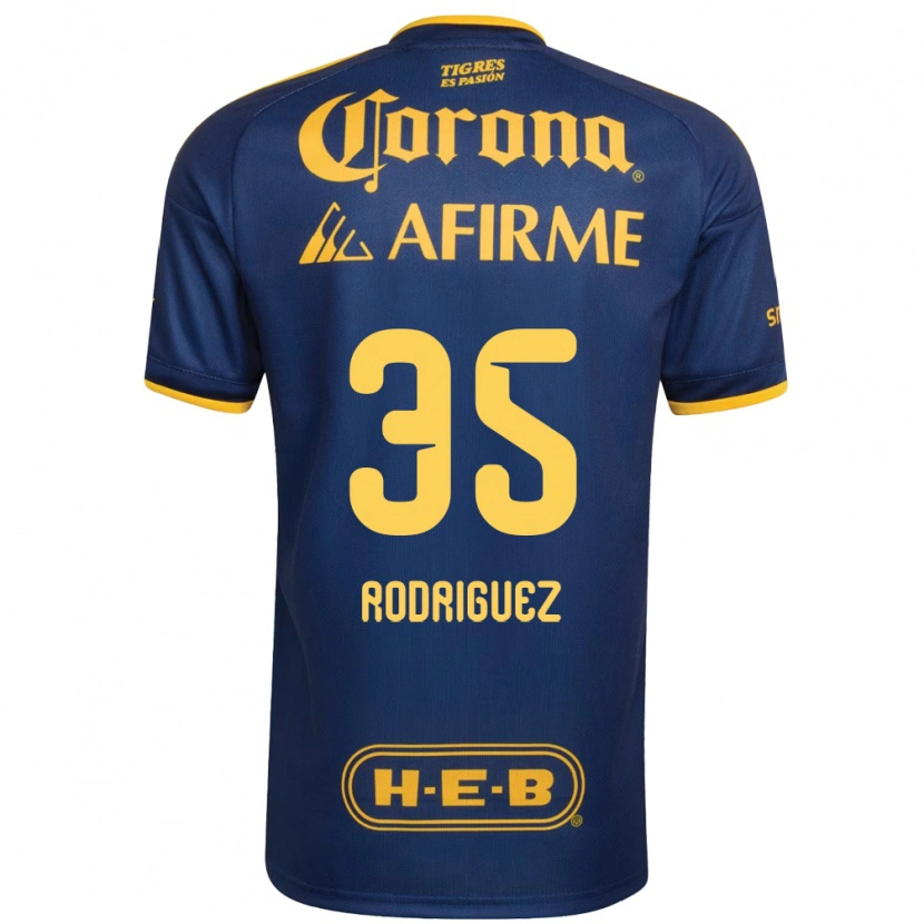 Danxen Homme Maillot Osvaldo Rodríguez #35 Bleu Royal Jaune Tenues Extérieur 2026/27 T-Shirt