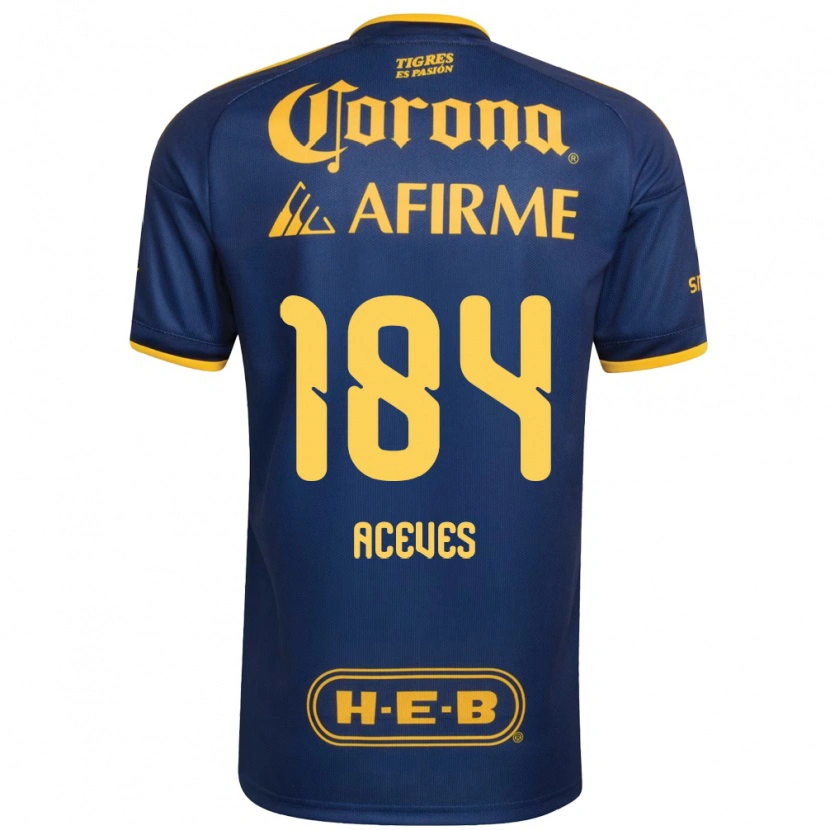 Danxen Homme Maillot Israel Aceves #184 Bleu Royal Jaune Tenues Extérieur 2026/27 T-Shirt