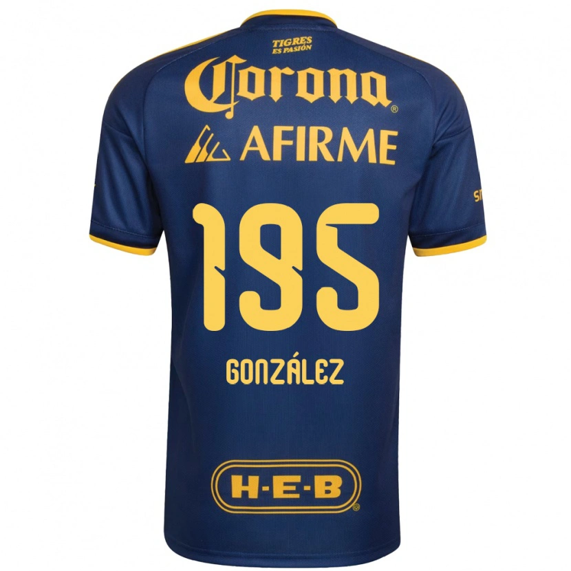 Danxen Homme Maillot Germán González #195 Bleu Royal Jaune Tenues Extérieur 2026/27 T-Shirt