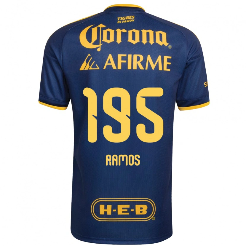 Danxen Homme Maillot Rodrigo Ramos #195 Bleu Royal Jaune Tenues Extérieur 2026/27 T-Shirt