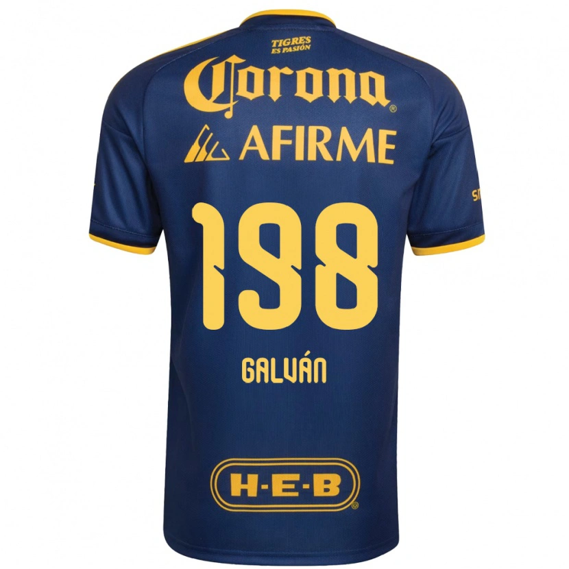 Danxen Homme Maillot Isac Galván #198 Bleu Royal Jaune Tenues Extérieur 2026/27 T-Shirt
