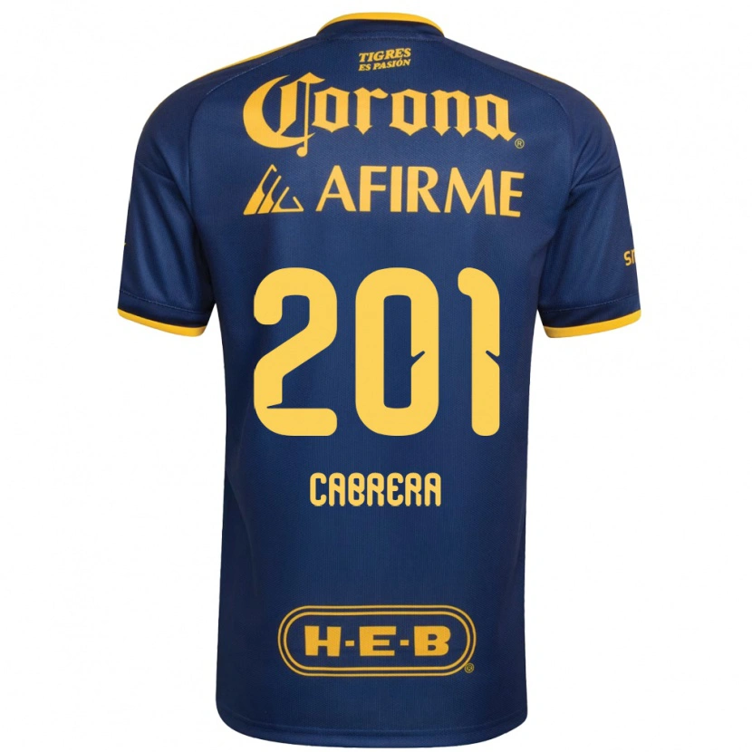 Danxen Homme Maillot Jorge Cabrera #201 Bleu Royal Jaune Tenues Extérieur 2026/27 T-Shirt
