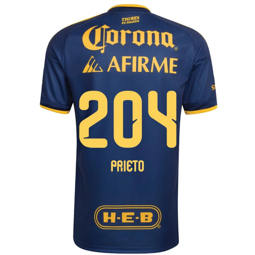 Danxen Homme Maillot Leonel Prieto #204 Bleu Royal Jaune Tenues Extérieur 2026/27 T-Shirt
