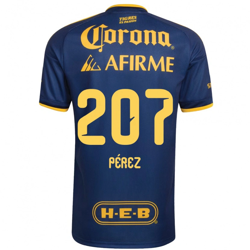 Danxen Homme Maillot Samuel Pérez #207 Bleu Royal Jaune Tenues Extérieur 2026/27 T-Shirt