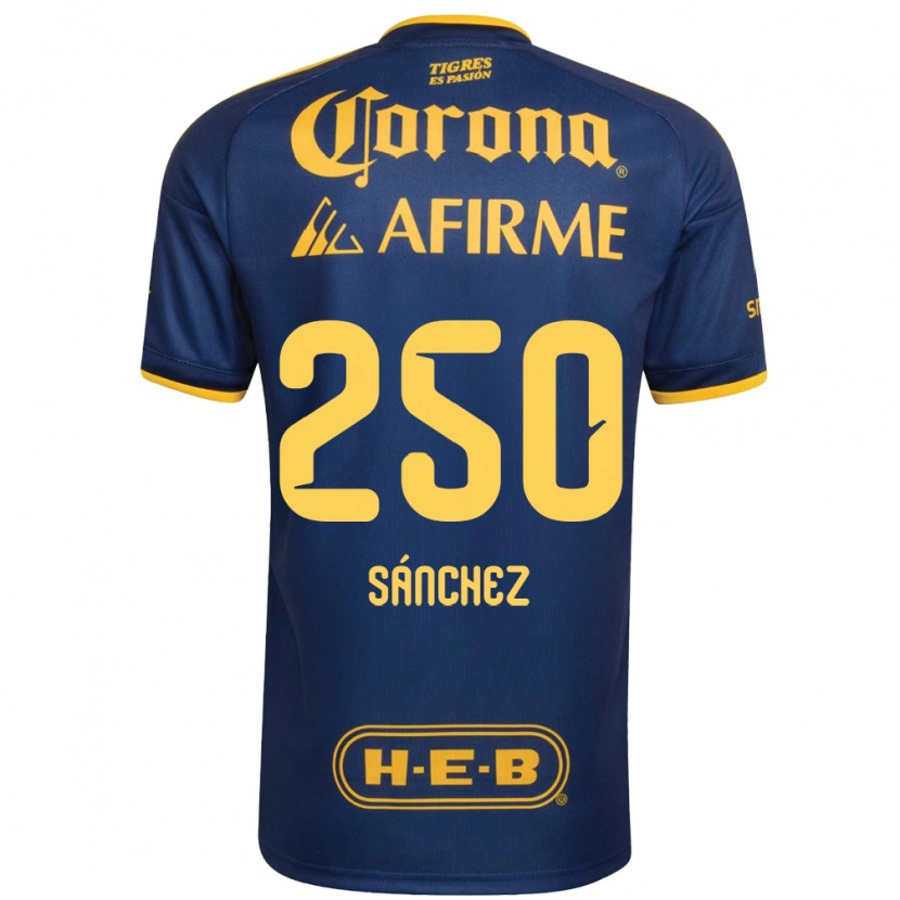 Danxen Homme Maillot Fernando Sánchez #250 Bleu Royal Jaune Tenues Extérieur 2026/27 T-Shirt