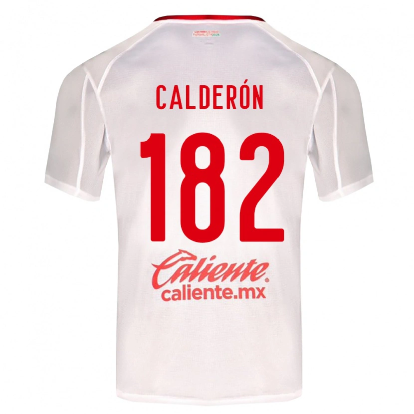 Danxen Homme Maillot Leonel Calderón #182 Blanc Vert Rouge Tenues Extérieur 2026/27 T-Shirt