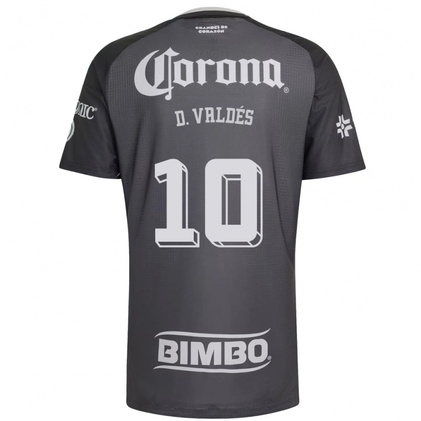 Danxen Homme Maillot Diego Valdes #10 Gris Blanc Noir Tenues Extérieur 2026/27 T-Shirt