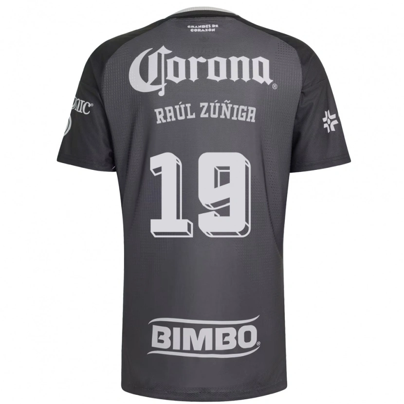 Danxen Homme Maillot José Raúl Zúñiga #19 Gris Blanc Noir Tenues Extérieur 2026/27 T-Shirt