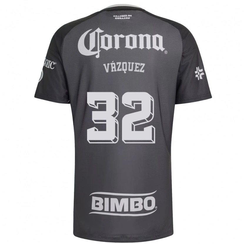 Danxen Homme Maillot Miguel Vázquez #32 Gris Blanc Noir Tenues Extérieur 2026/27 T-Shirt