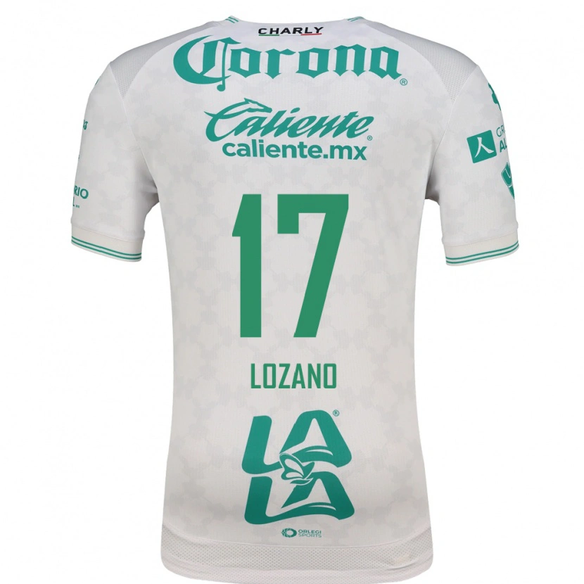 Danxen Homme Maillot Esteban Lozano #17 Vert Clair Blanc Tenues Extérieur 2026/27 T-Shirt