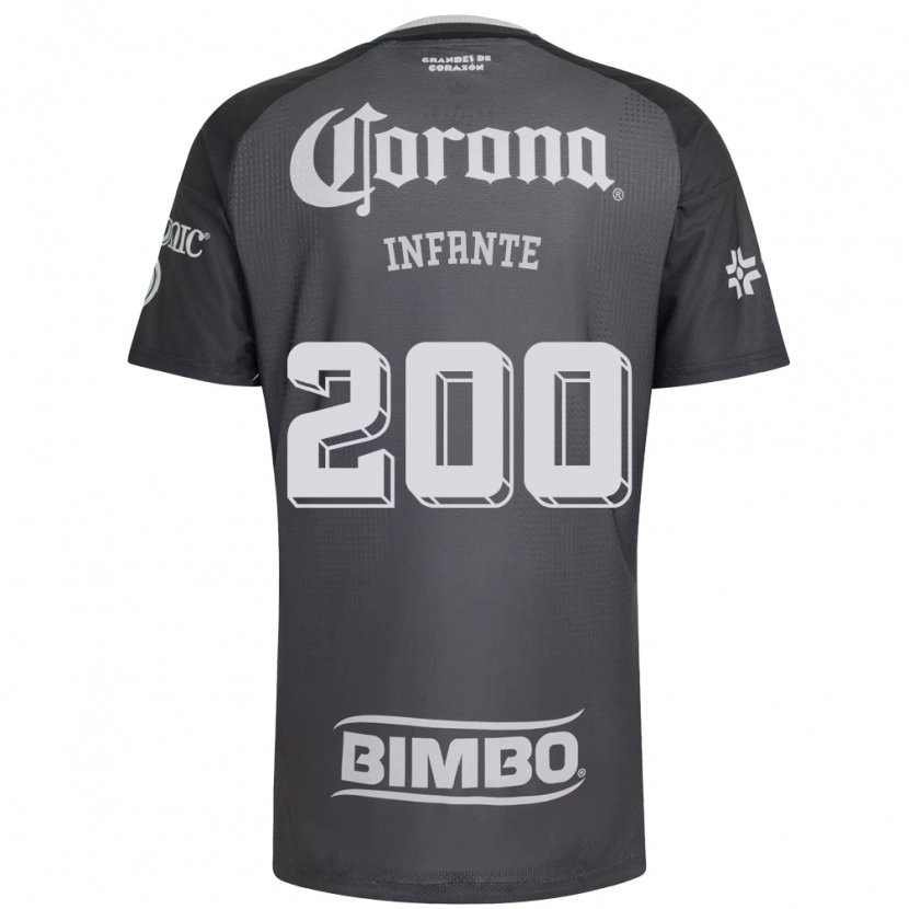 Danxen Homme Maillot Armando Infante #200 Gris Blanc Noir Tenues Extérieur 2026/27 T-Shirt