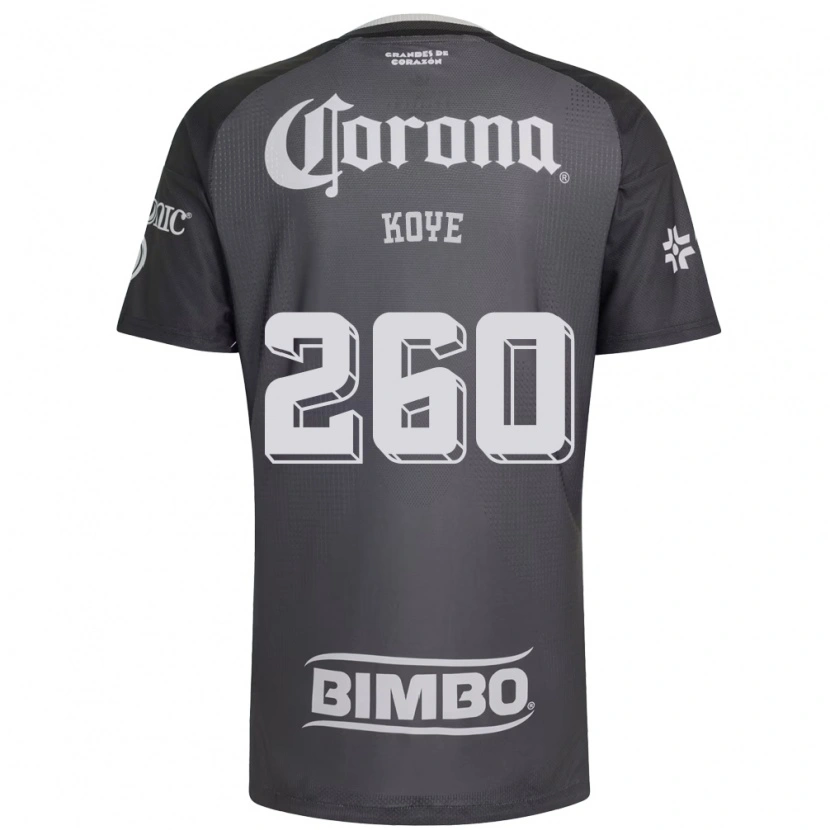 Danxen Homme Maillot Julián Koye #260 Gris Blanc Noir Tenues Extérieur 2026/27 T-Shirt