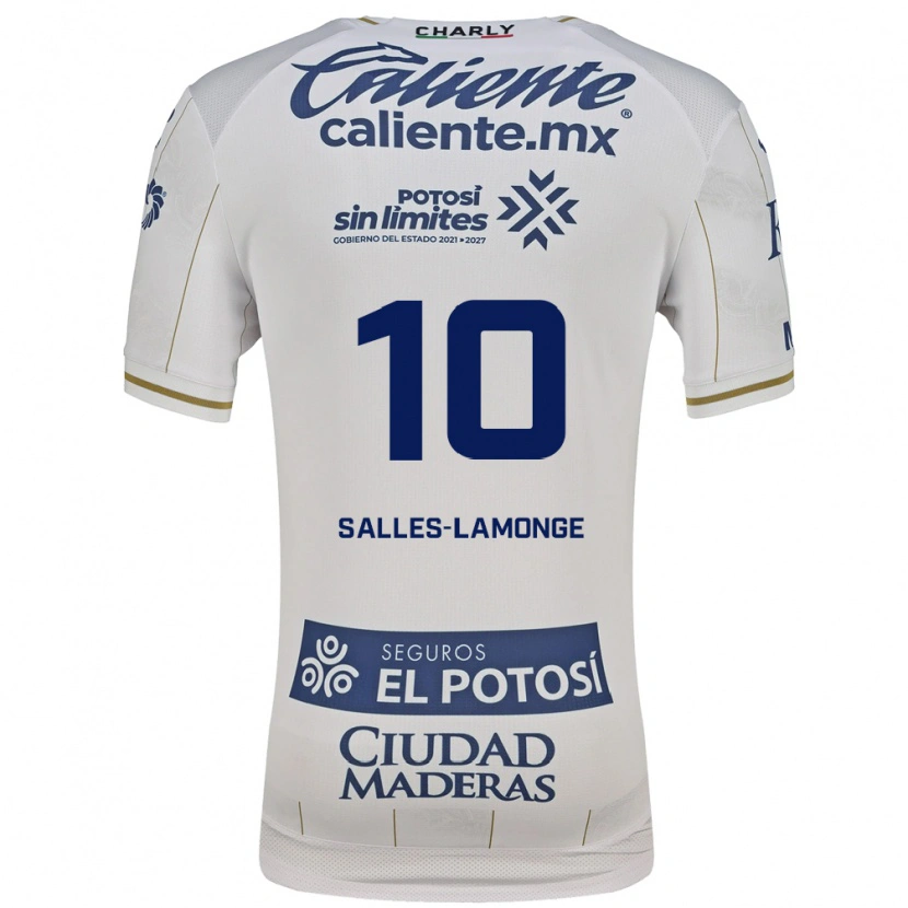 Danxen Homme Maillot Sébastien Salles-Lamonge #10 Blanc Bleu Tenues Extérieur 2026/27 T-Shirt
