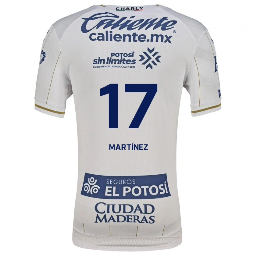 Danxen Homme Maillot Gabriel Martínez #17 Blanc Bleu Tenues Extérieur 2026/27 T-Shirt