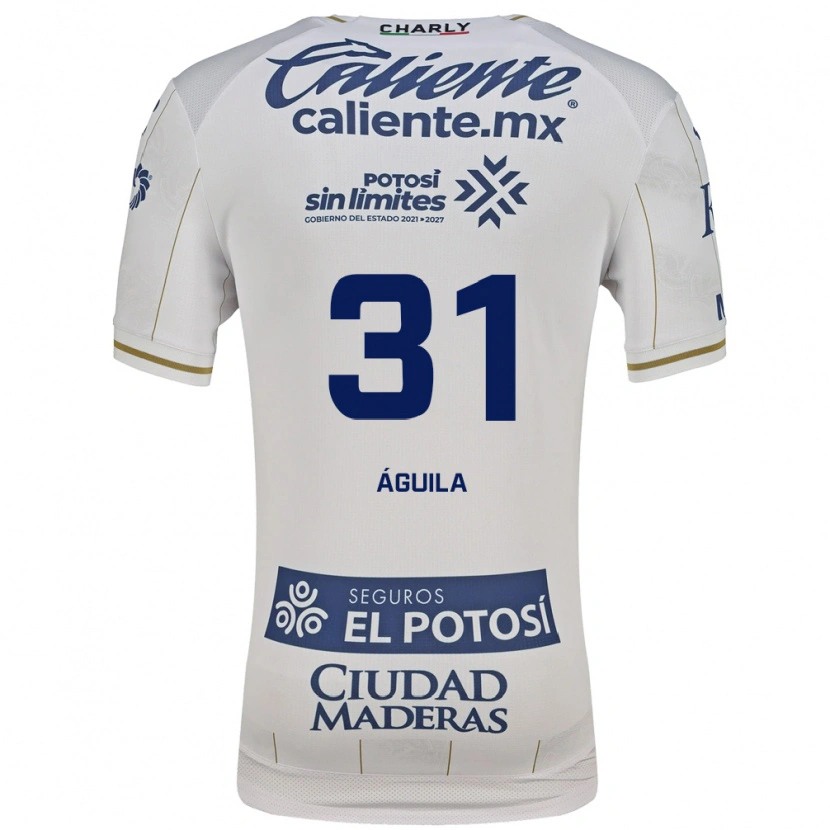 Danxen Homme Maillot Eduardo Águila #31 Blanc Bleu Tenues Extérieur 2026/27 T-Shirt