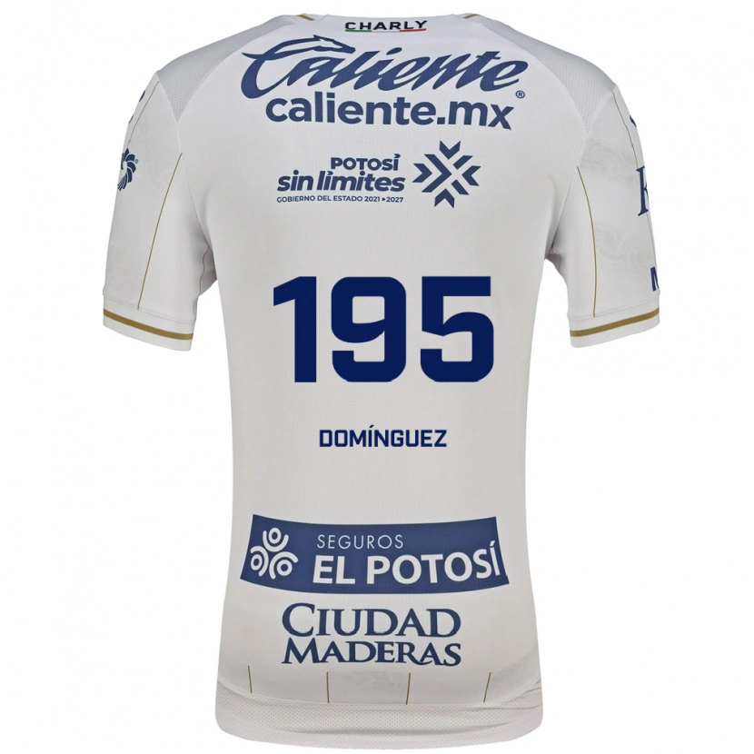 Danxen Homme Maillot Iván Domínguez #195 Blanc Bleu Tenues Extérieur 2026/27 T-Shirt