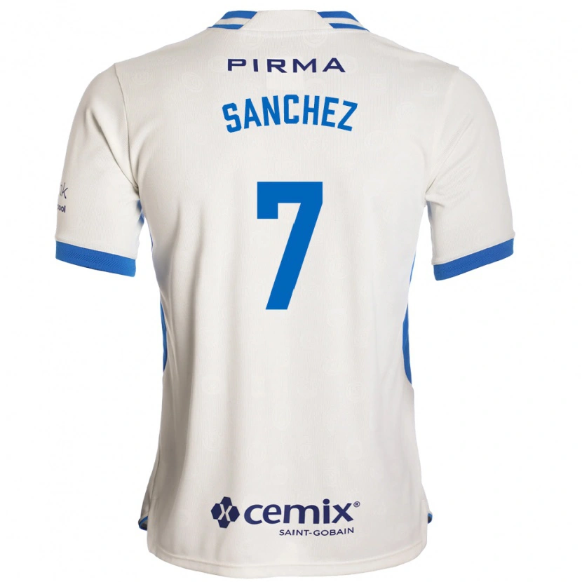 Danxen Homme Maillot Andrea Sanchez #7 Blanc Bleu Rouge Tenues Extérieur 2026/27 T-Shirt