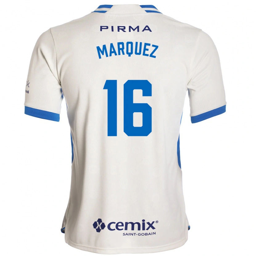 Danxen Homme Maillot Jeremy Márquez #16 Blanc Bleu Rouge Tenues Extérieur 2026/27 T-Shirt