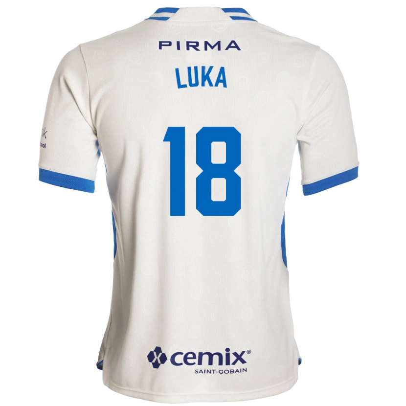 Danxen Homme Maillot Luka Romero #18 Blanc Bleu Rouge Tenues Extérieur 2026/27 T-Shirt