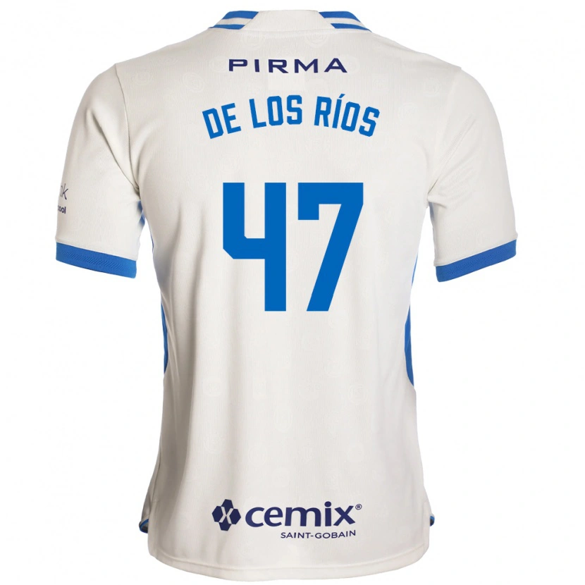 Danxen Homme Maillot Sergio De Los Ríos #47 Blanc Bleu Rouge Tenues Extérieur 2026/27 T-Shirt