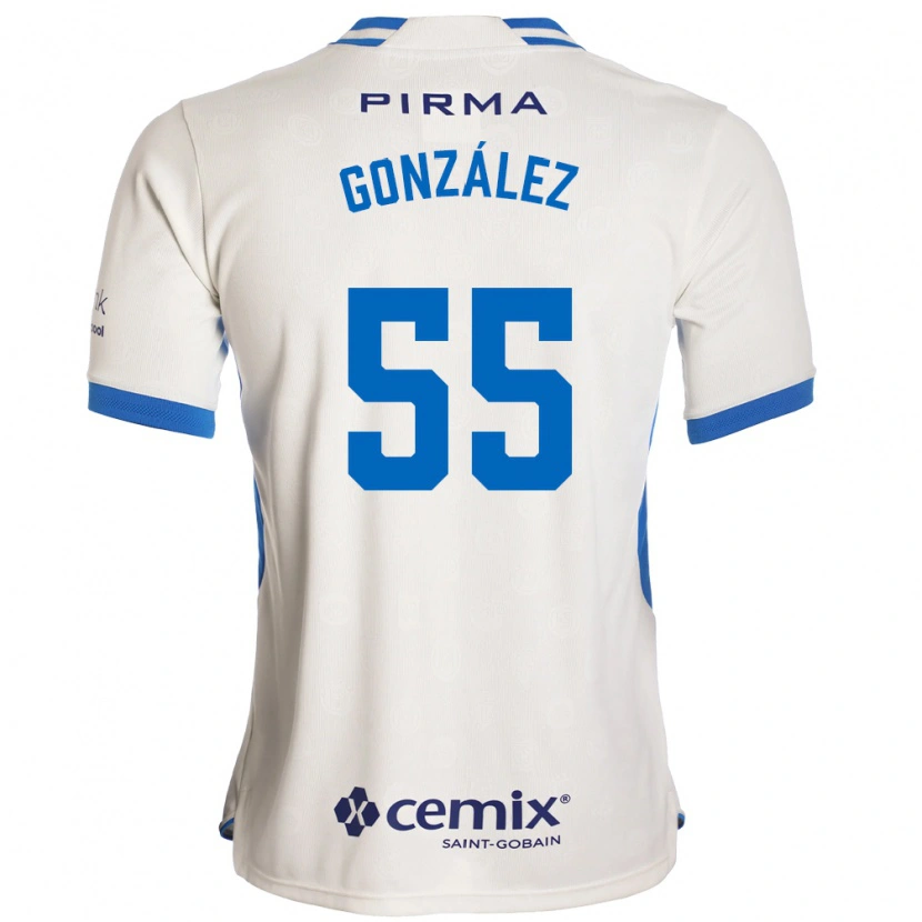 Danxen Homme Maillot Rogelio González #55 Blanc Bleu Rouge Tenues Extérieur 2026/27 T-Shirt
