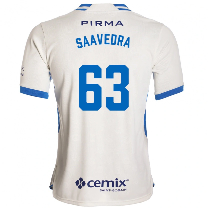 Danxen Homme Maillot Ángel Saavedra #63 Blanc Bleu Rouge Tenues Extérieur 2026/27 T-Shirt