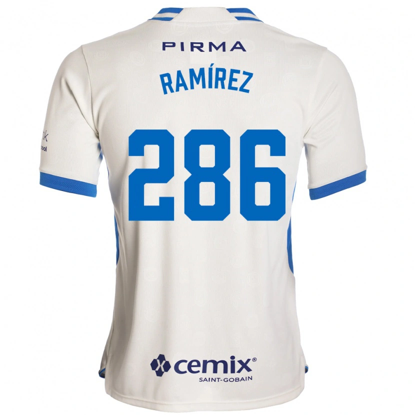 Danxen Homme Maillot Mauricio Ramírez #286 Blanc Bleu Rouge Tenues Extérieur 2026/27 T-Shirt
