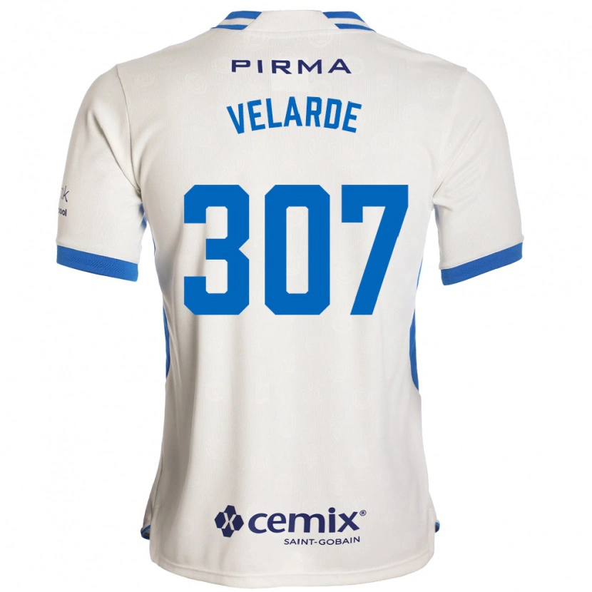 Danxen Homme Maillot Juan Velarde #307 Blanc Bleu Rouge Tenues Extérieur 2026/27 T-Shirt