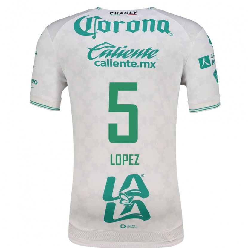Danxen Homme Maillot Aldo López #5 Vert Clair Blanc Tenues Extérieur 2026/27 T-Shirt