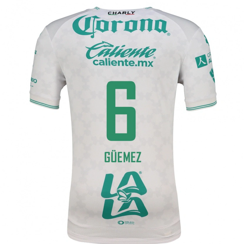 Danxen Homme Maillot Javier Güemez #6 Vert Clair Blanc Tenues Extérieur 2026/27 T-Shirt