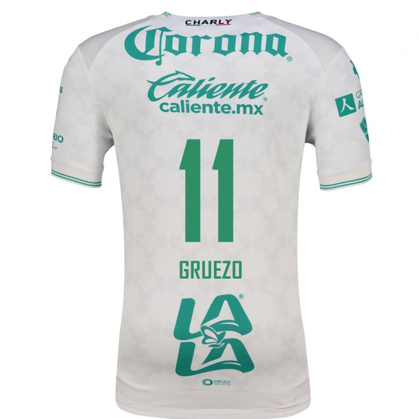 Danxen Homme Maillot Carlos Gruezo #11 Vert Clair Blanc Tenues Extérieur 2026/27 T-Shirt