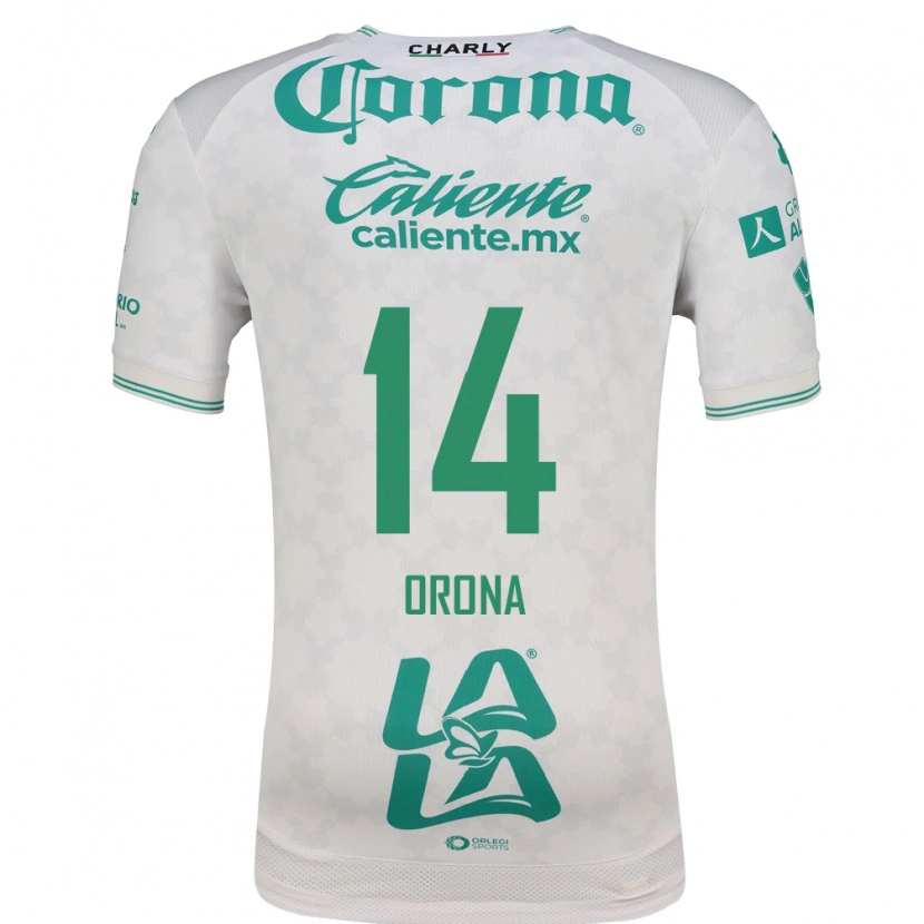 Danxen Homme Maillot Efraín Orona #14 Vert Clair Blanc Tenues Extérieur 2026/27 T-Shirt