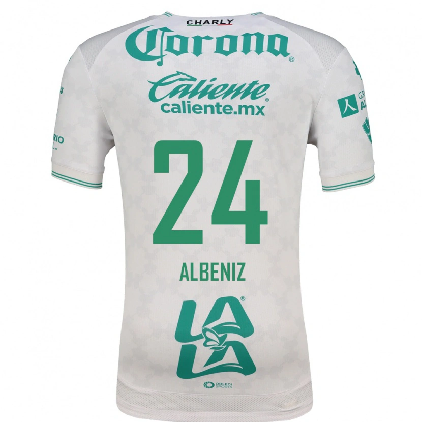 Danxen Homme Maillot Maika Albeniz #24 Vert Clair Blanc Tenues Extérieur 2026/27 T-Shirt