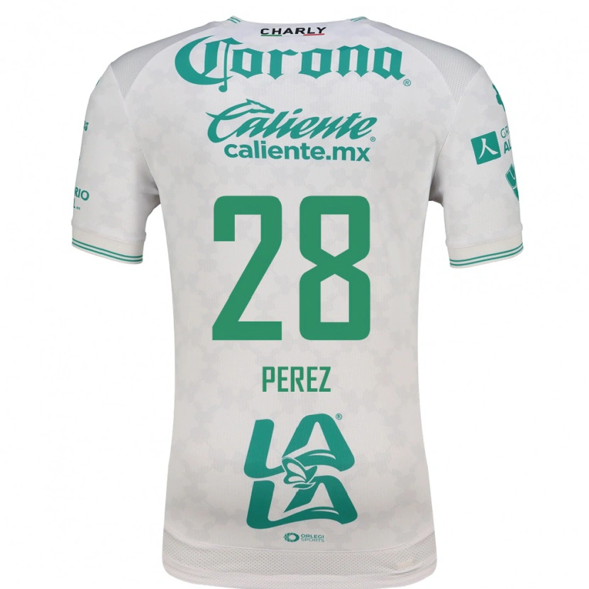 Danxen Homme Maillot Geovanni Pérez #28 Vert Clair Blanc Tenues Extérieur 2026/27 T-Shirt