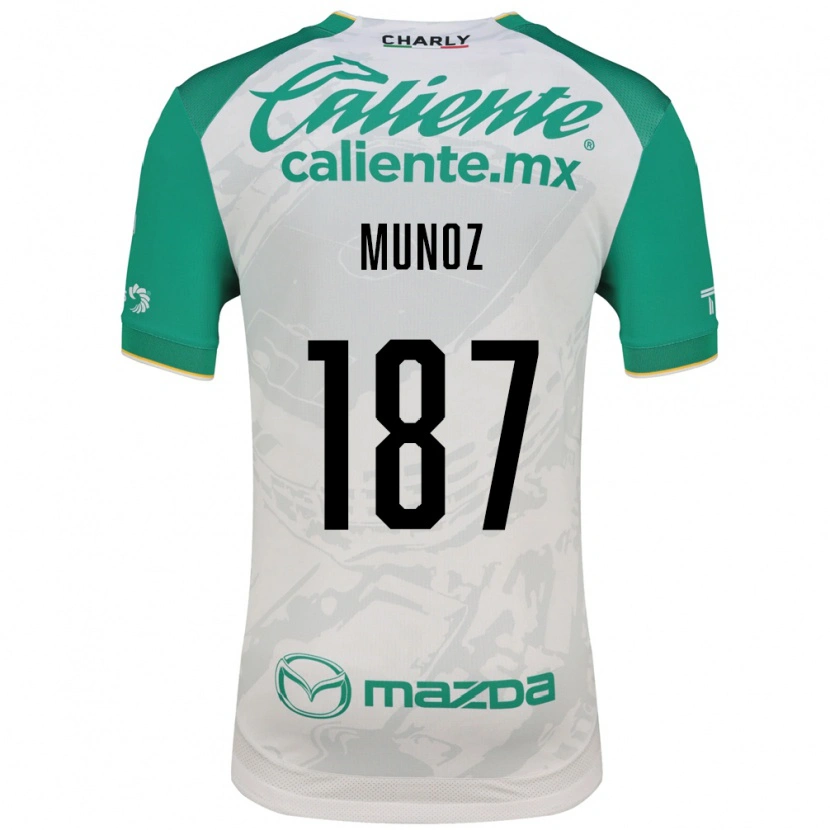 Danxen Homme Maillot Diego Muñoz #187 Vert Clair Blanc Tenues Extérieur 2026/27 T-Shirt