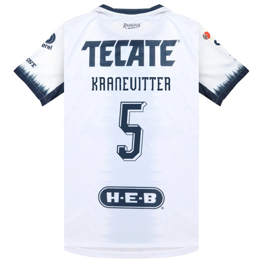 Danxen Homme Maillot Matias Kranevitter #5 Blanc Bleu Encre Rouge Tenues Extérieur 2026/27 T-Shirt