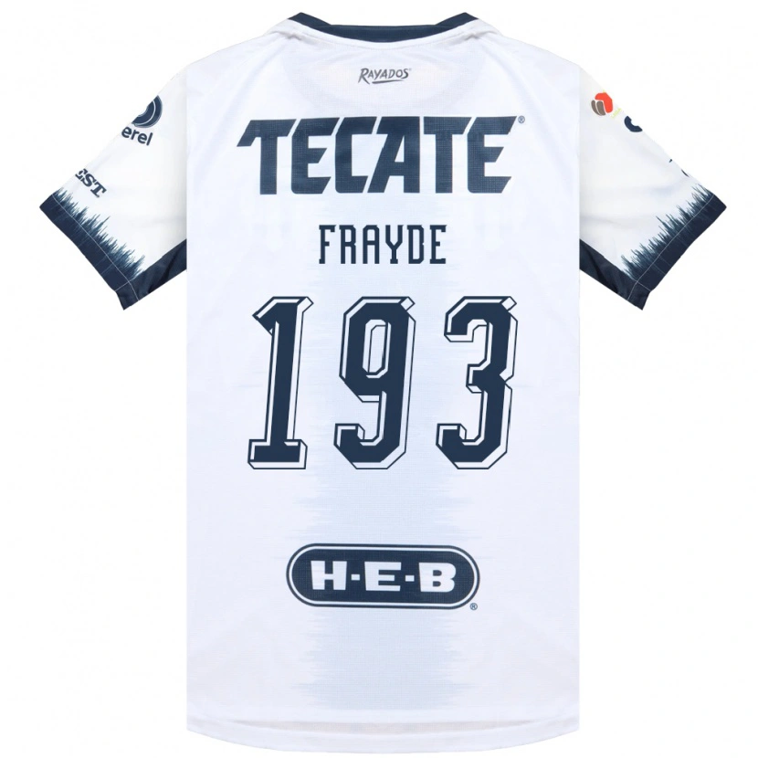 Danxen Homme Maillot Carlos Frayde #193 Blanc Bleu Encre Rouge Tenues Extérieur 2026/27 T-Shirt