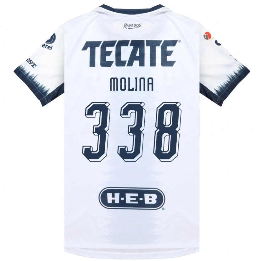 Danxen Homme Maillot Johann Molina #338 Blanc Bleu Encre Rouge Tenues Extérieur 2026/27 T-Shirt