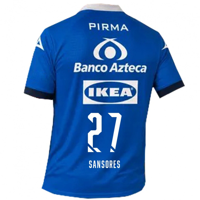 Danxen Homme Maillot Miguel Sansores #27 Bleu Blanc Tenues Extérieur 2026/27 T-Shirt