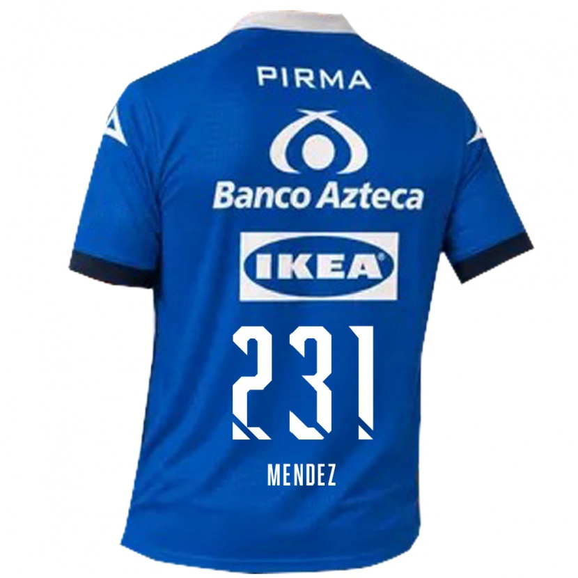 Danxen Homme Maillot Alejandro Méndez #231 Bleu Blanc Tenues Extérieur 2026/27 T-Shirt