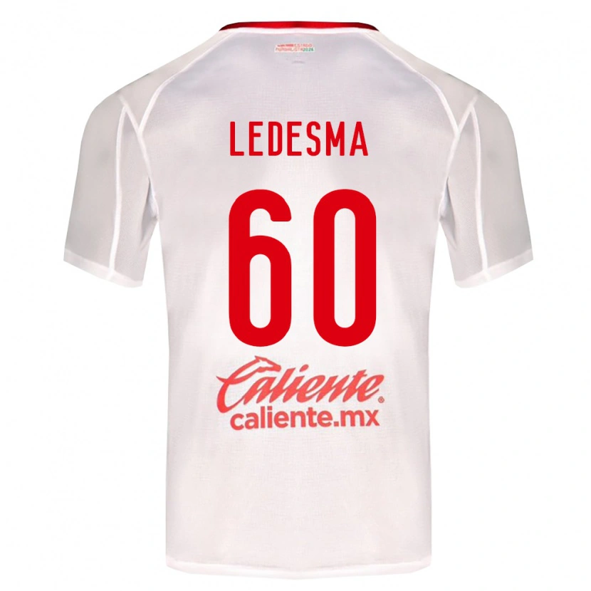 Danxen Homme Maillot Luis Ledesma #60 Blanc Vert Rouge Tenues Extérieur 2026/27 T-Shirt
