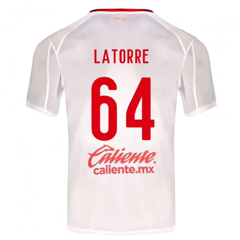 Danxen Homme Maillot Diego Latorre #64 Blanc Vert Rouge Tenues Extérieur 2026/27 T-Shirt