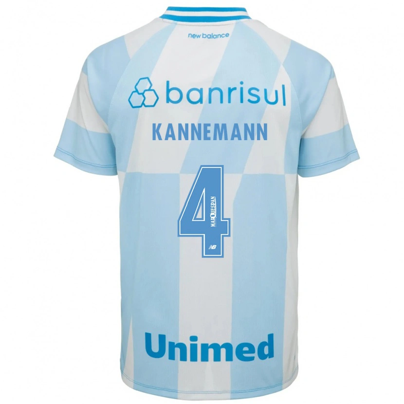 Danxen Homme Maillot Walter Kannemann #4 Bleu Clair Blanc Tenues Extérieur 2026/27 T-Shirt