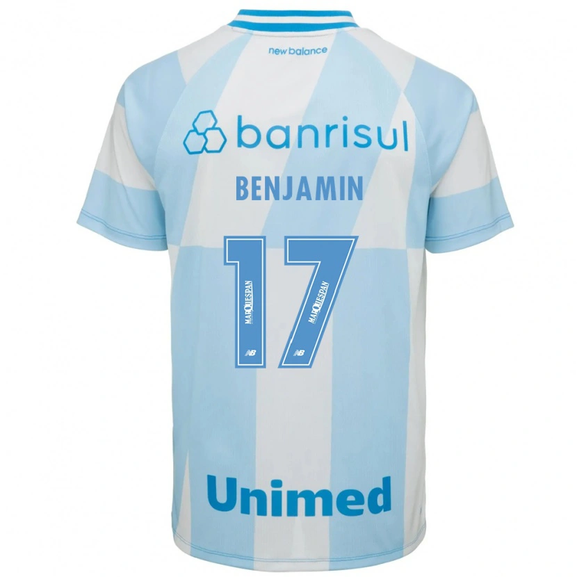 Danxen Homme Maillot Benjamin Dos Santos #17 Bleu Clair Blanc Tenues Extérieur 2026/27 T-Shirt