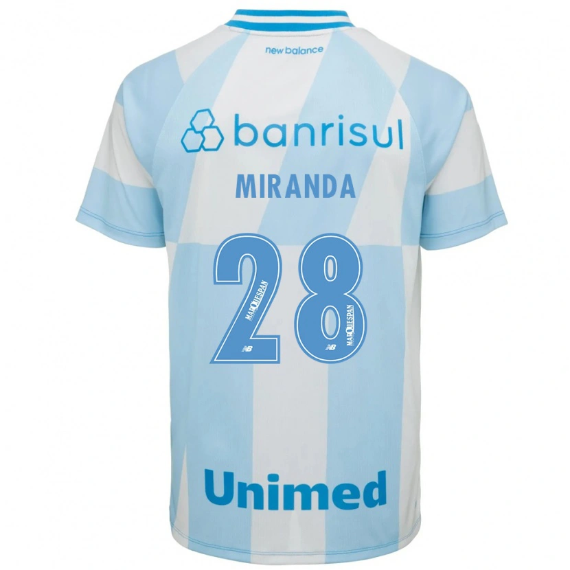 Danxen Homme Maillot Paulo Miranda #28 Bleu Clair Blanc Tenues Extérieur 2026/27 T-Shirt
