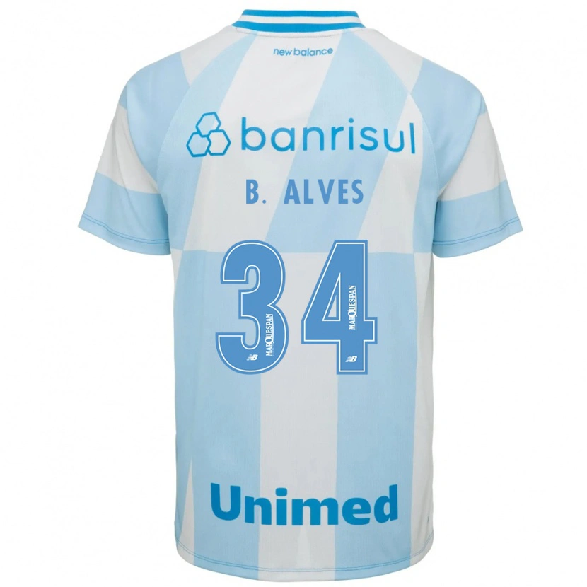 Danxen Homme Maillot Bruno Alves #34 Bleu Clair Blanc Tenues Extérieur 2026/27 T-Shirt